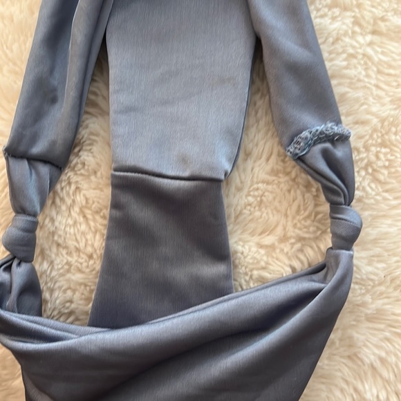 3 for $9 Pretty Little Thing Size 0 denim Blue color trian cheeky Bikini Bottom - Picture 4 of 5